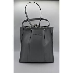 MARC JACOBS The Tag Tote 21 Rock Grey With Graphic Letter Lining-Rare Interior!